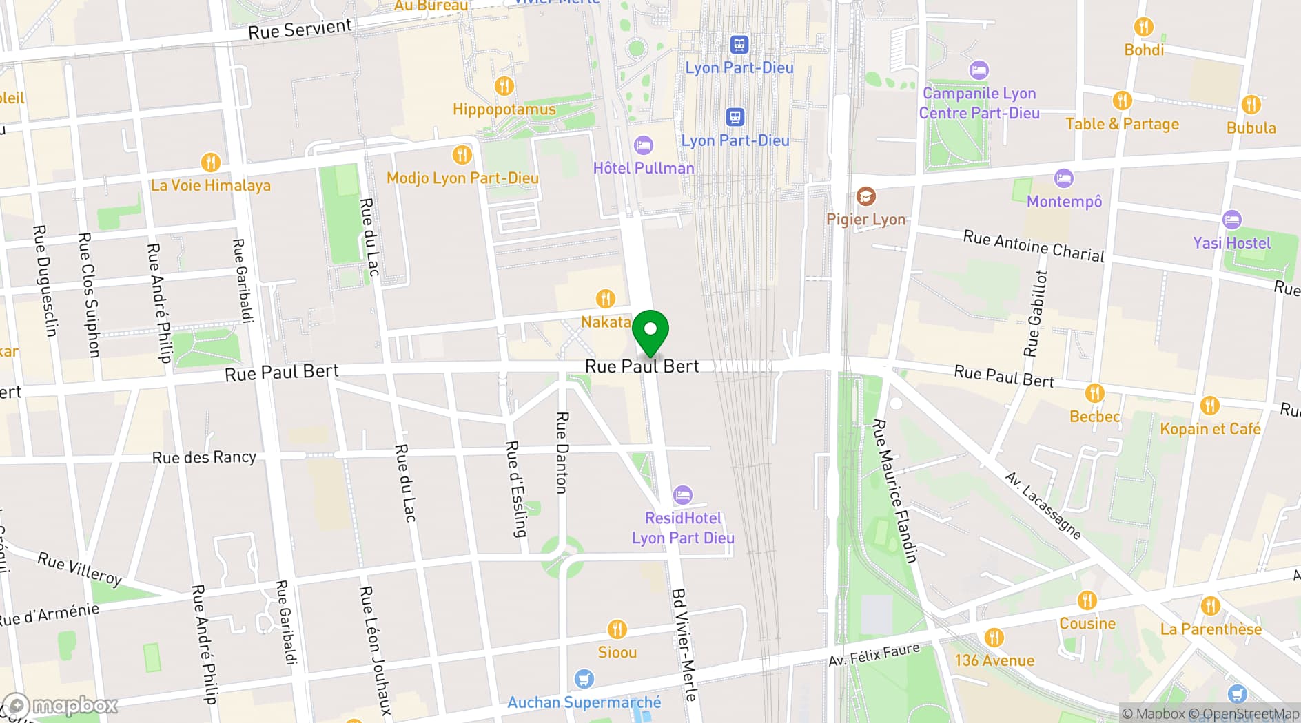 Map showing Imagin'Office Lyon Part Dieu