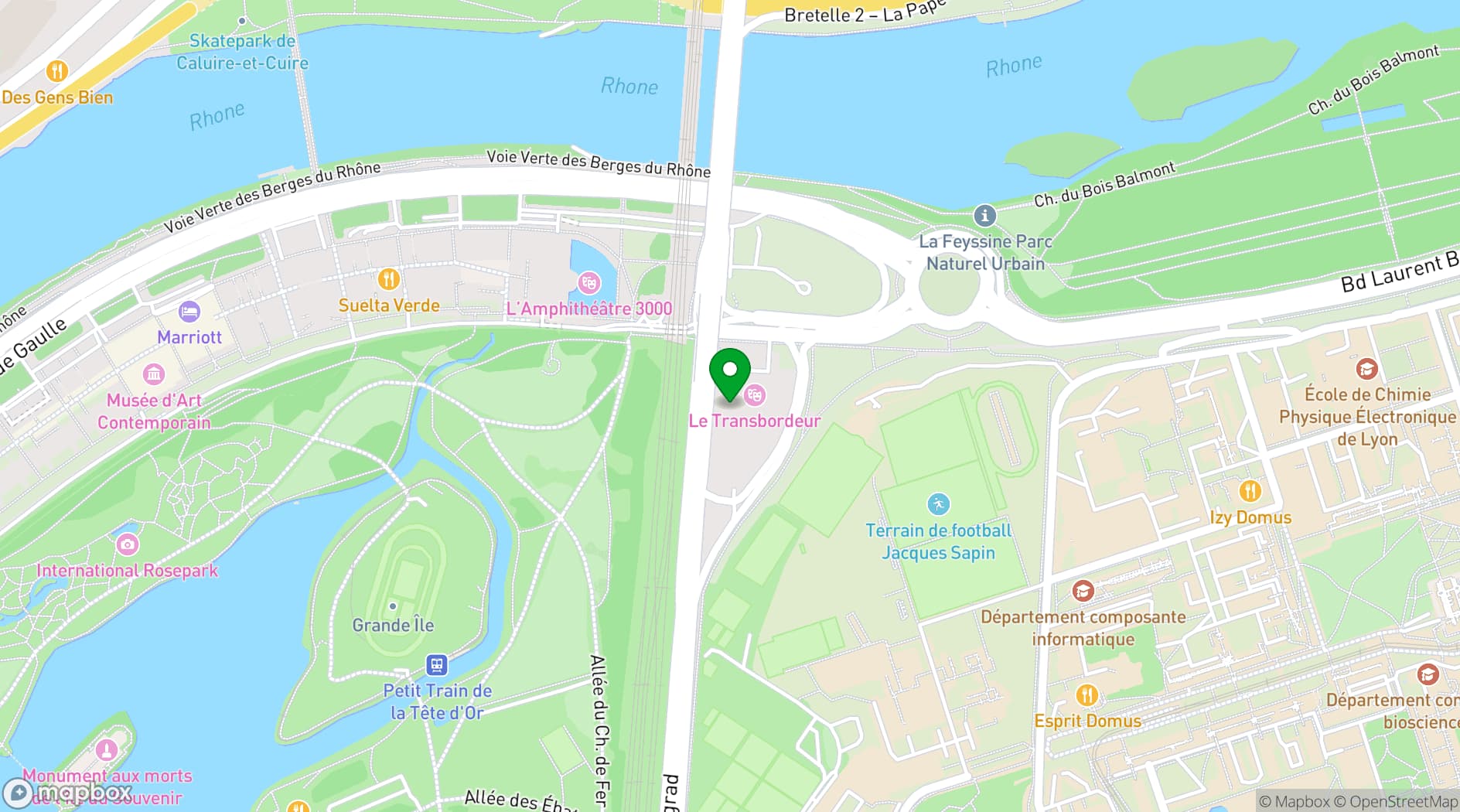 Map showing Transbordeur