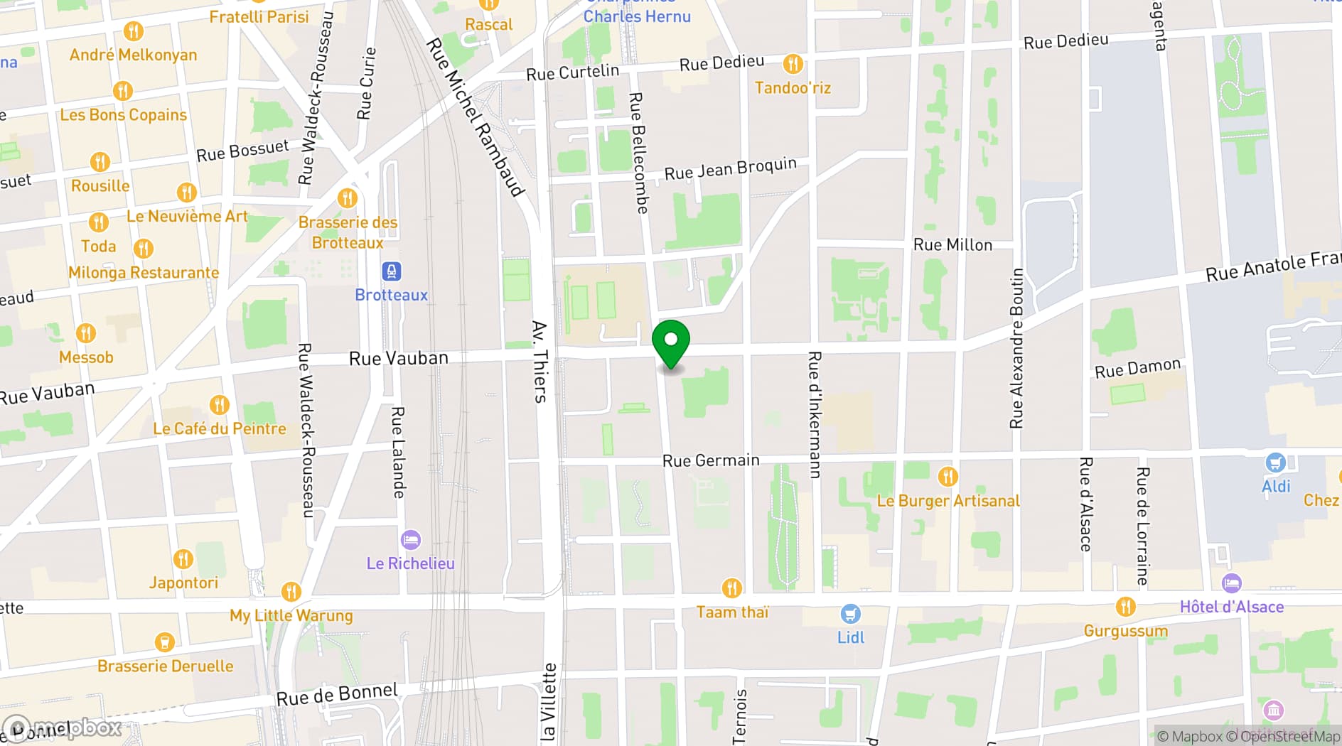Map showing Bellecave La Table