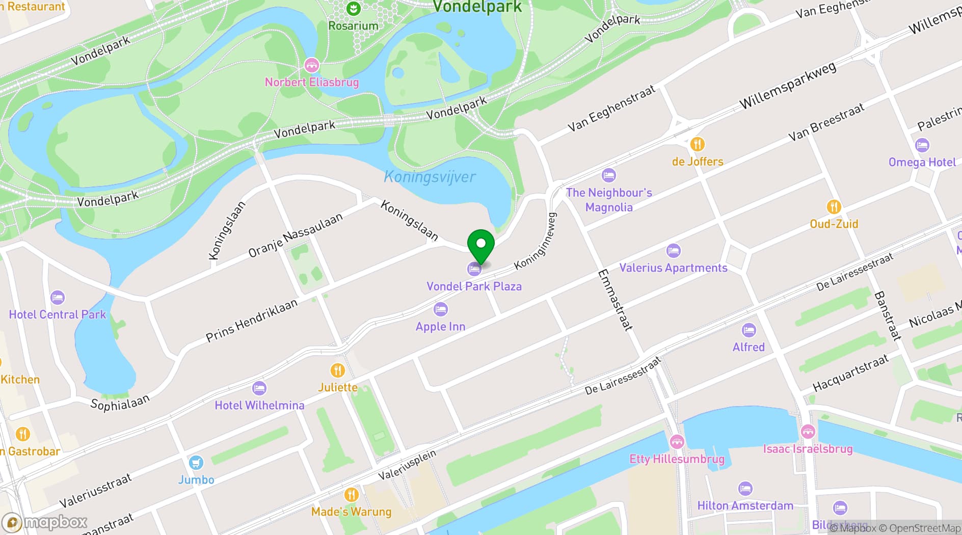 Map showing Tozi Amsterdam