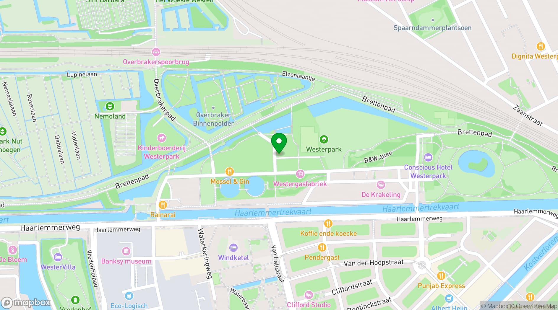 Map showing De Wester