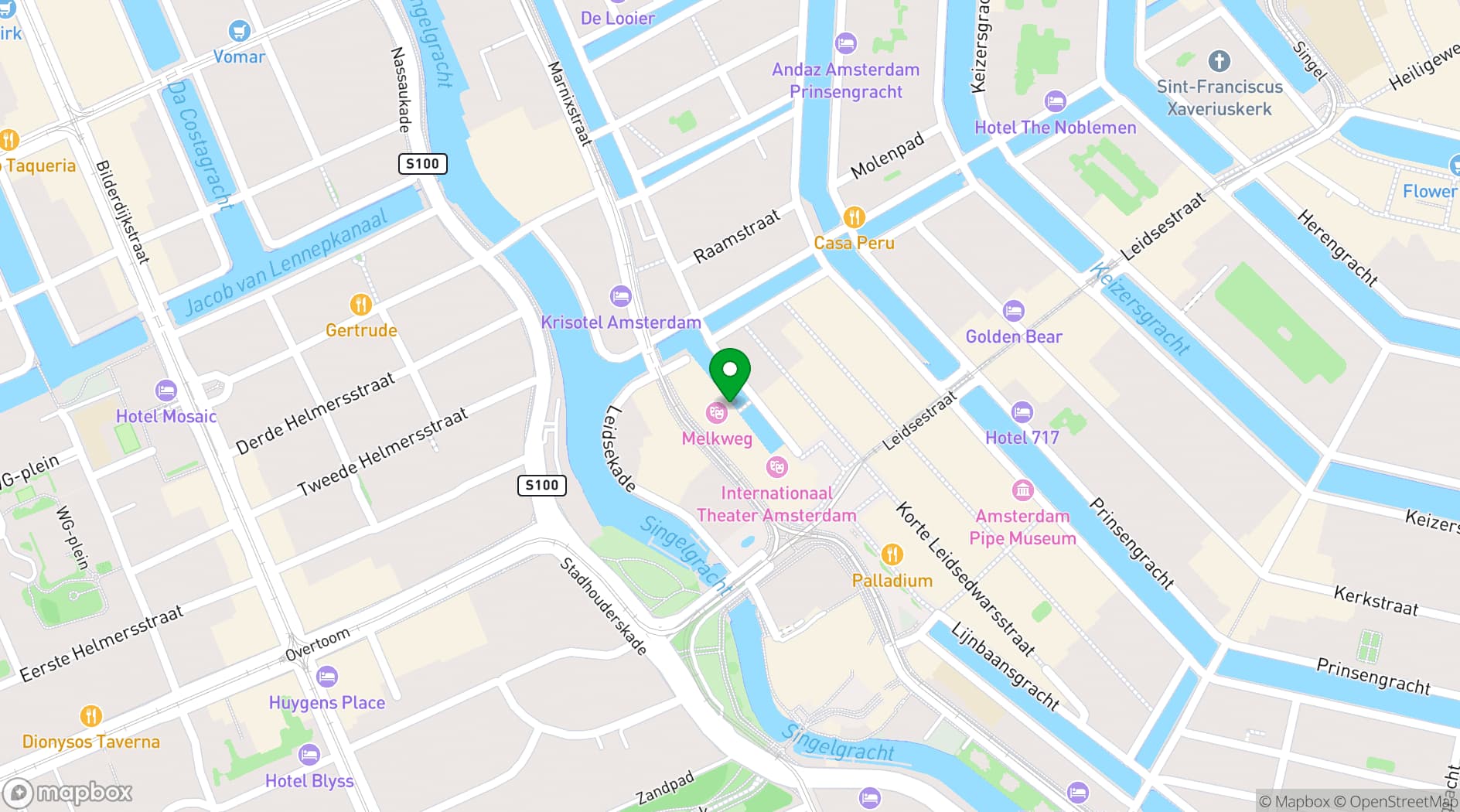 Map showing Melkweg