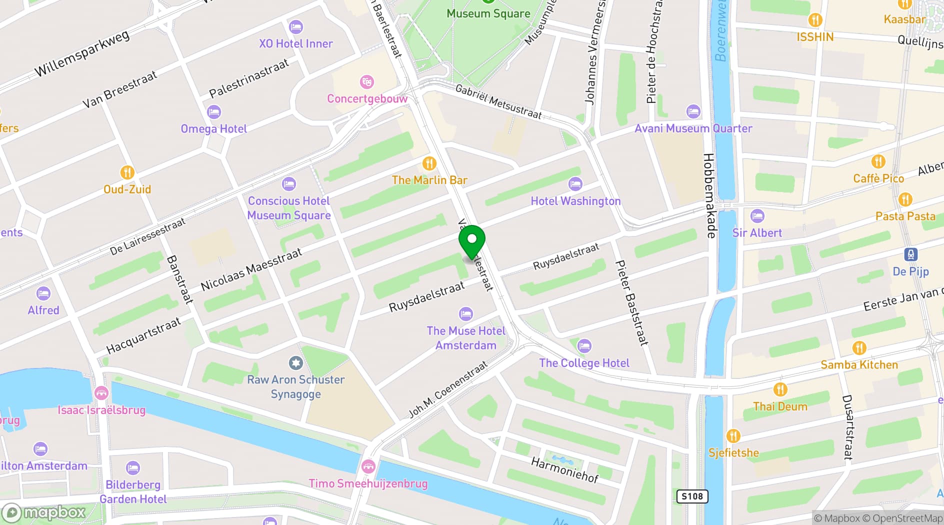 Map showing Brasserie van Baerle