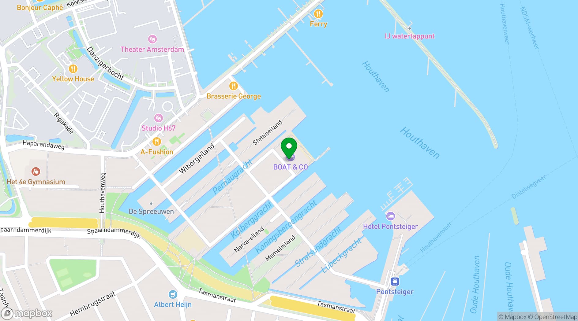 Map showing Vessel