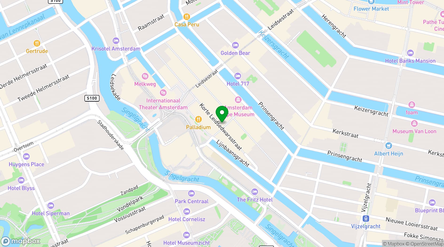 Map showing Peppino Amsterdam