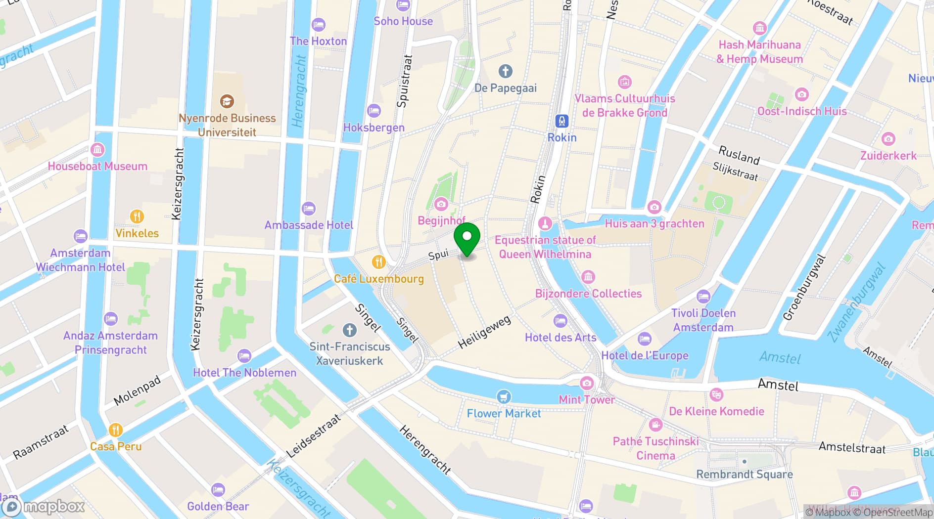 Map showing The Seafood Bar