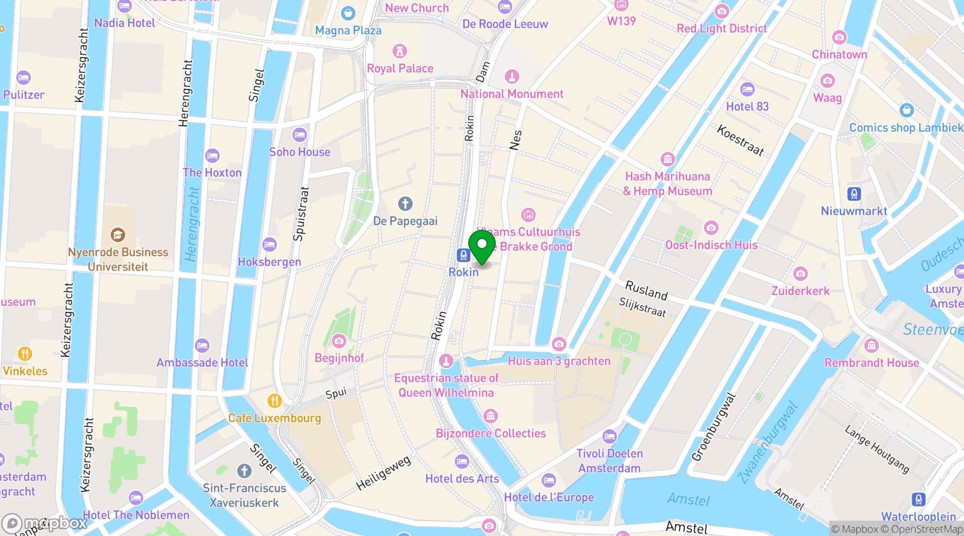 Map showing The Siren
