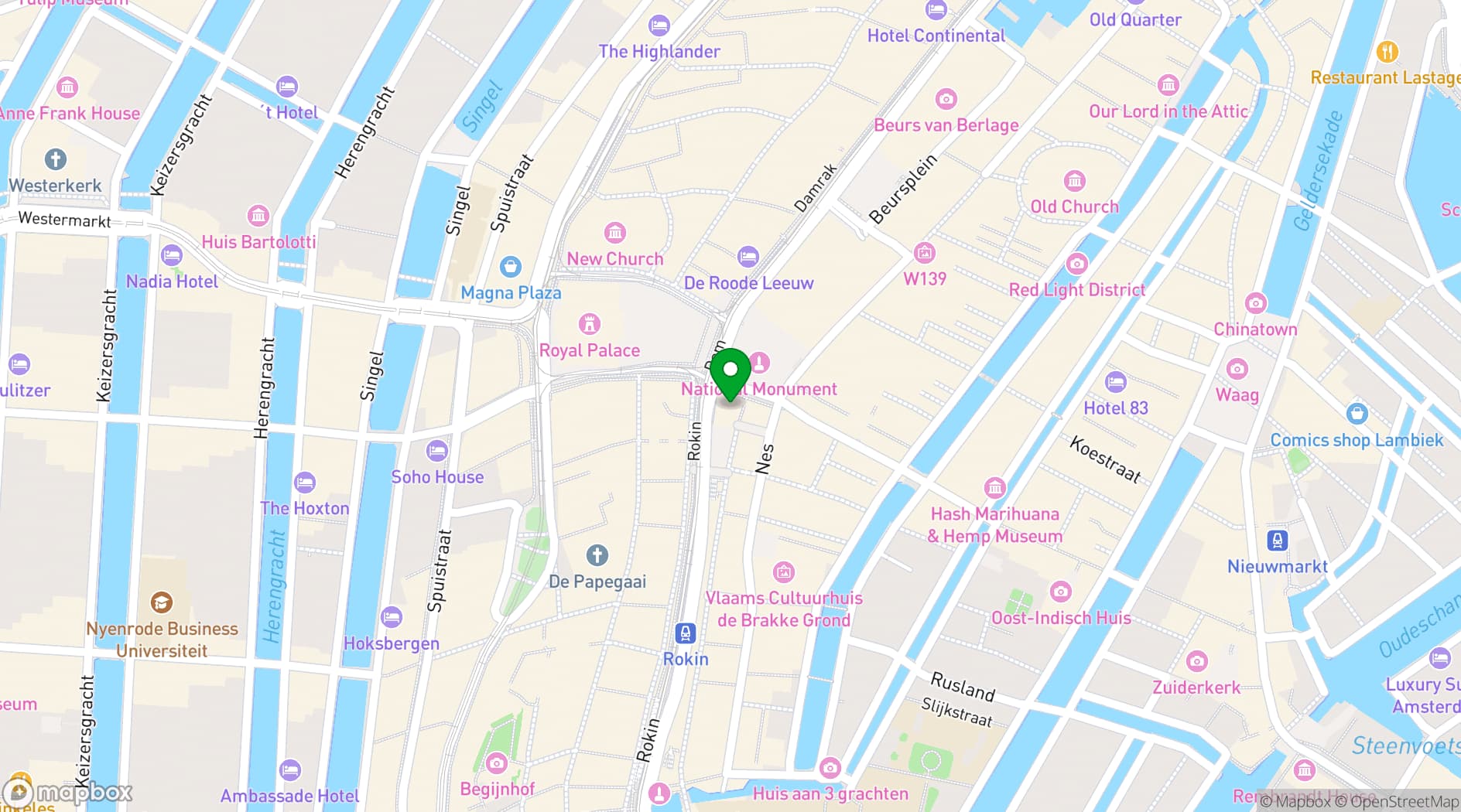 Map showing Restaurant Bougainville