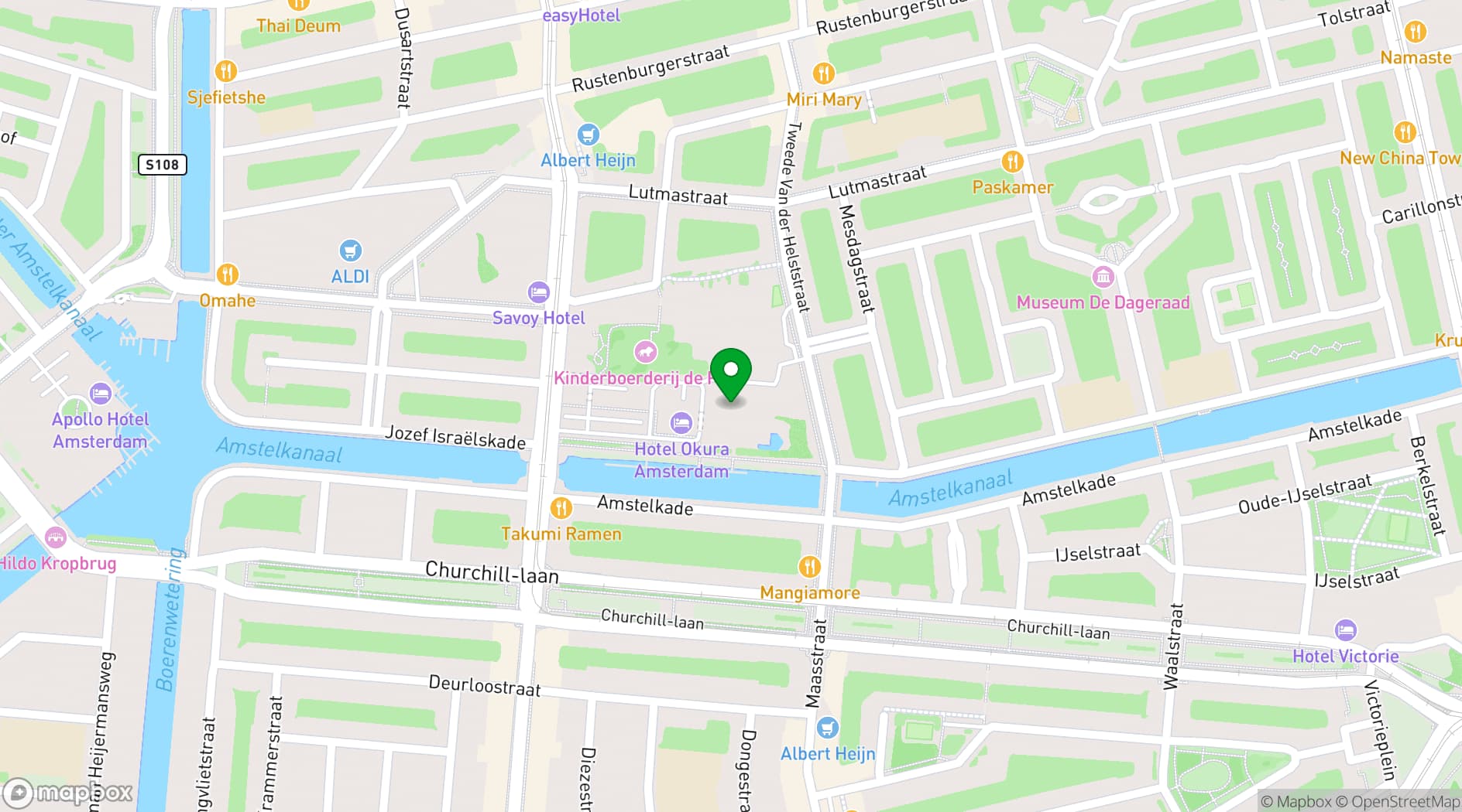 Map showing Teppanyaki Restaurant Sazanka