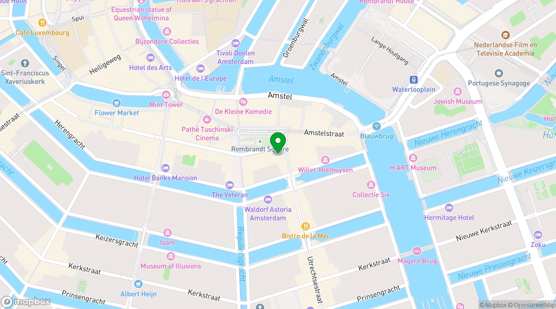 Map showing Royal Amsterdam