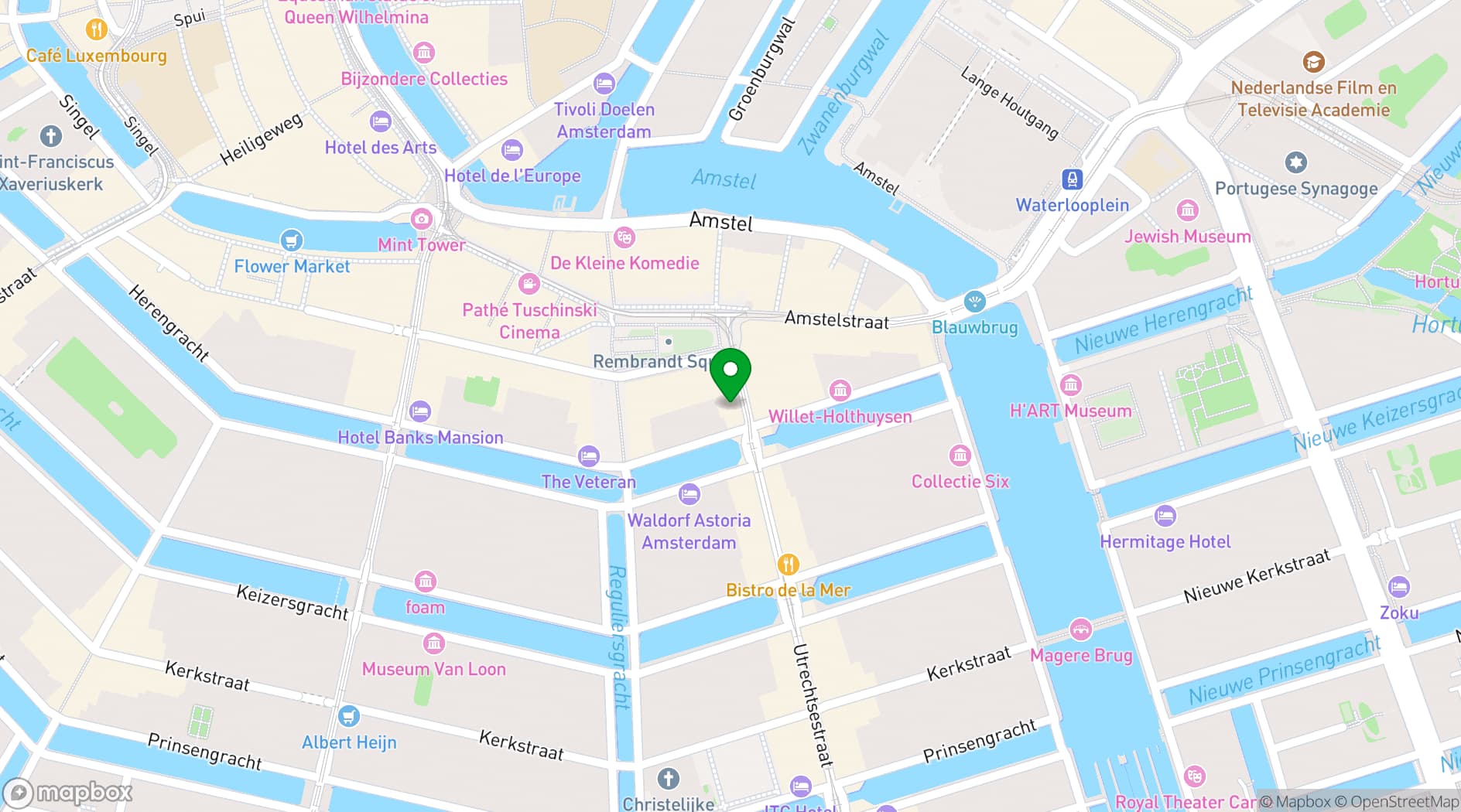 Map showing Oche Amsterdam