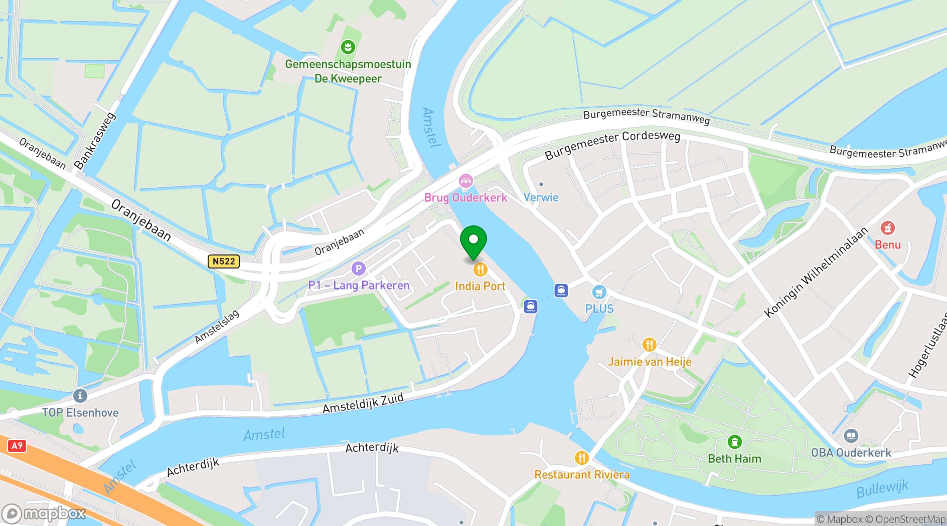 Map showing Brasserie Paardenburg