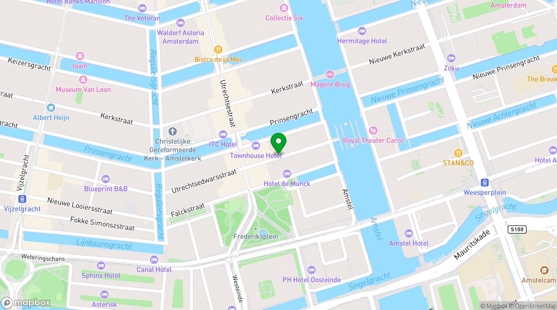Map showing De Utrechtsedwarstafel