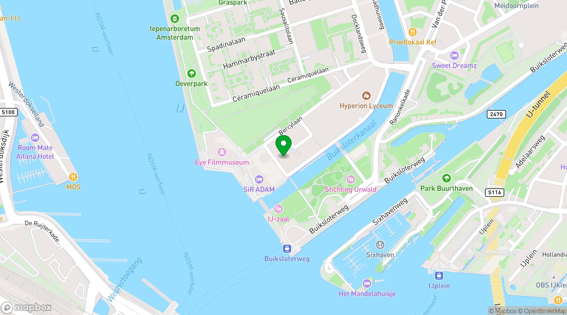 Map showing A Lab