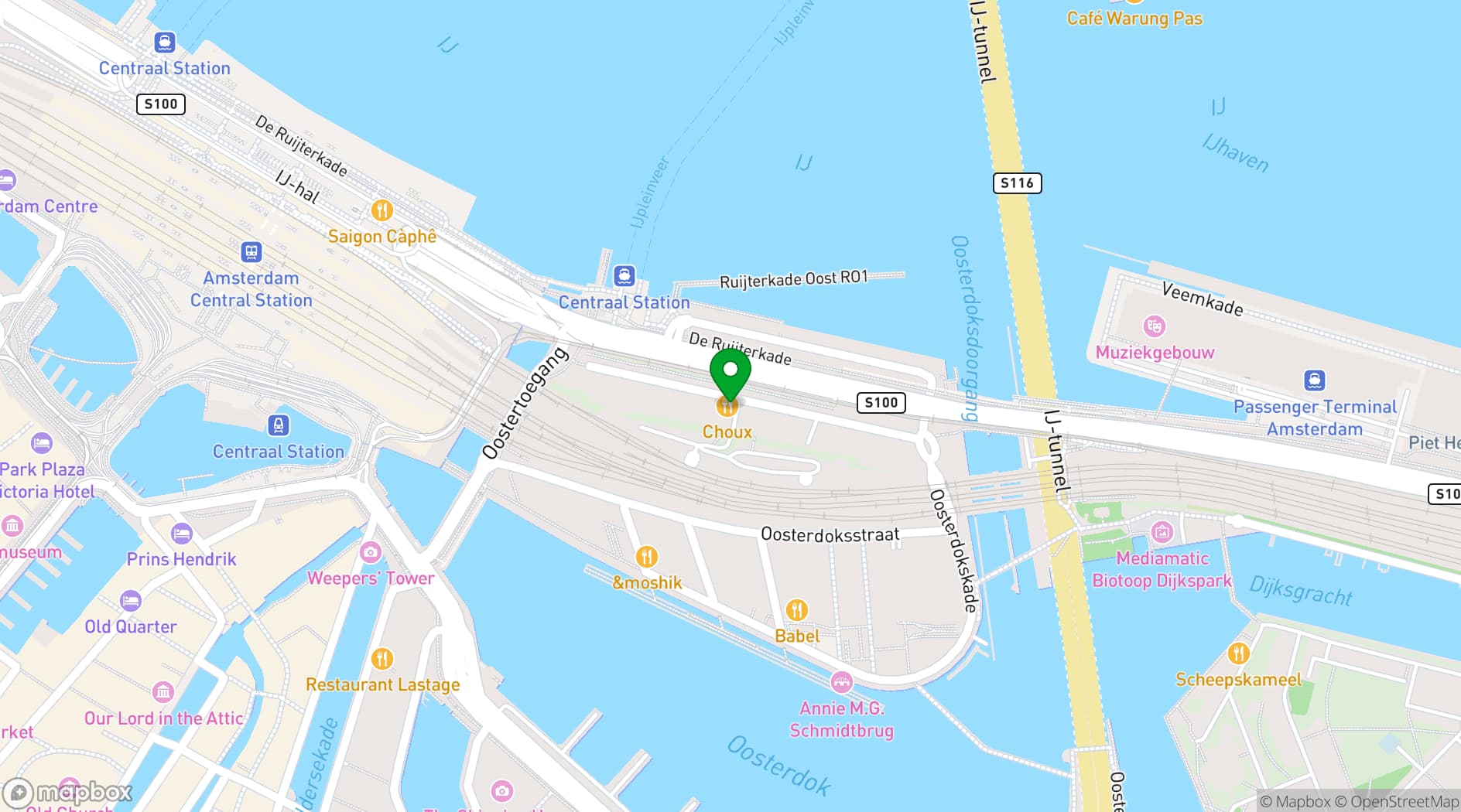 Map showing Choux Amsterdam