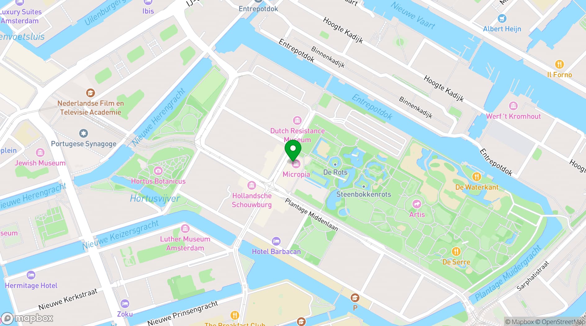 Map showing ARTIS