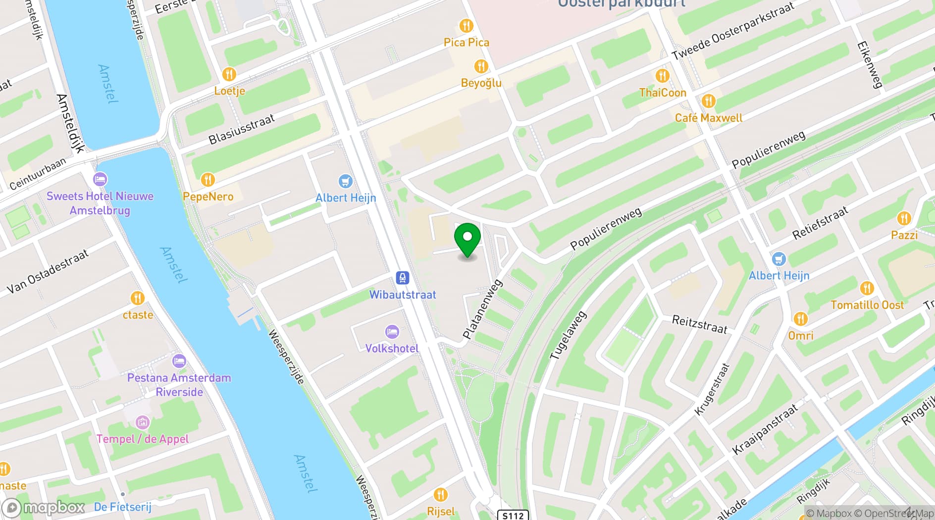 Map showing The Social Hub
