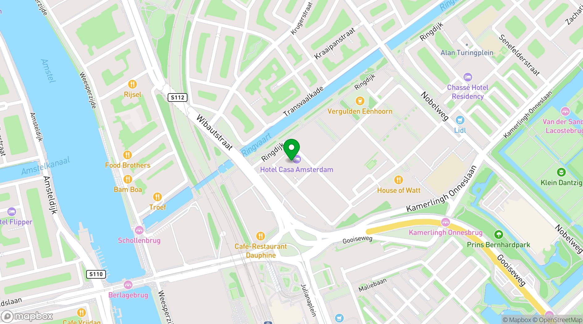 Map showing Hotel Casa