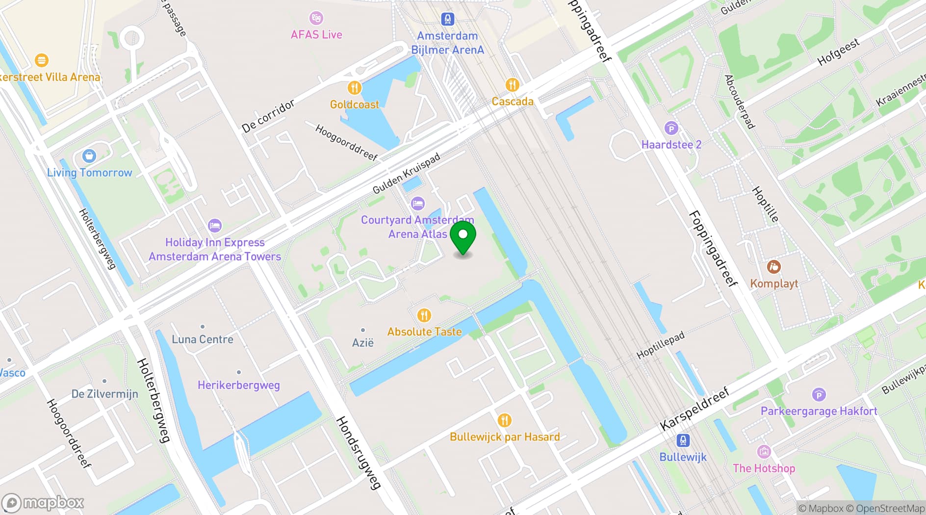 Map showing BCN Amsterdam