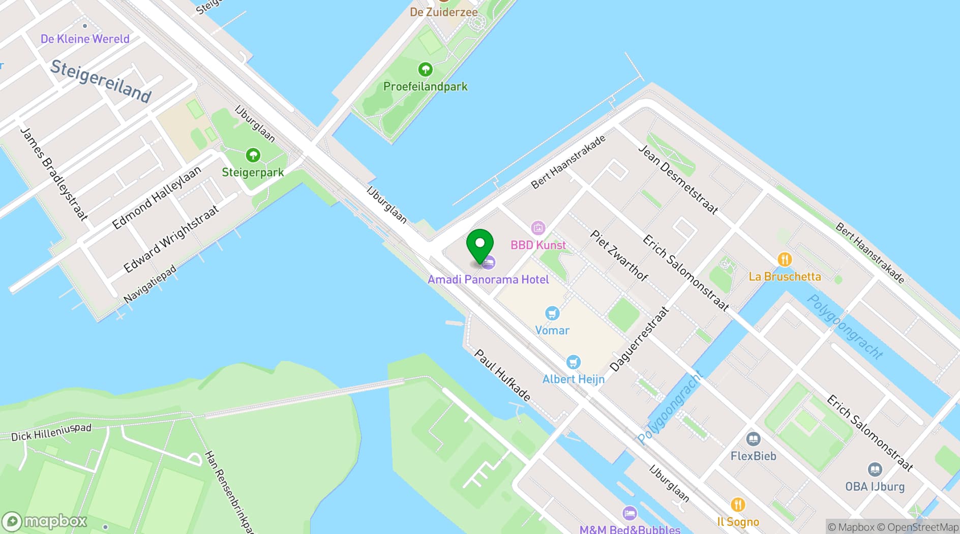Map showing Amadi Panorama Hotel