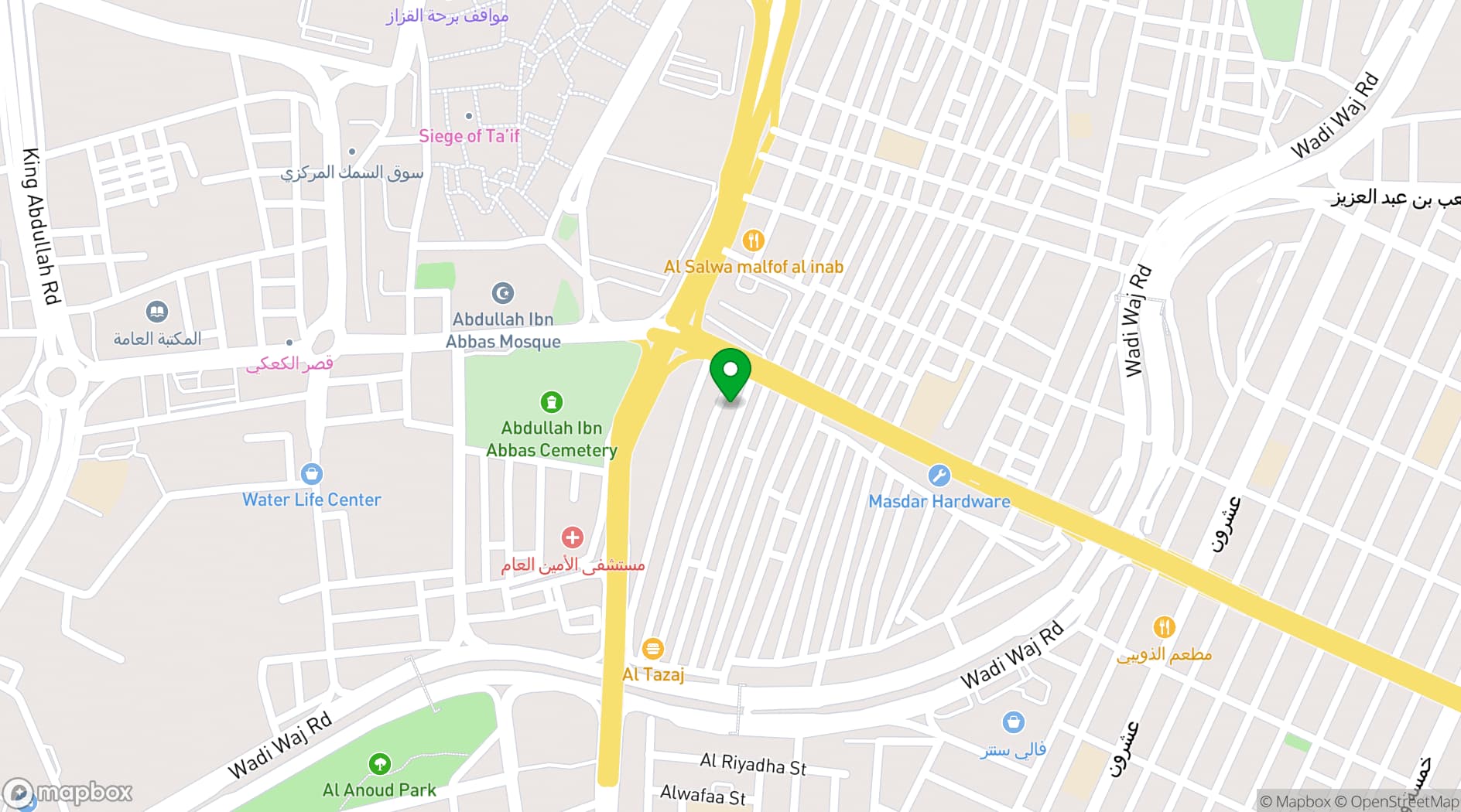 Map showing Iridium Taif Hotel