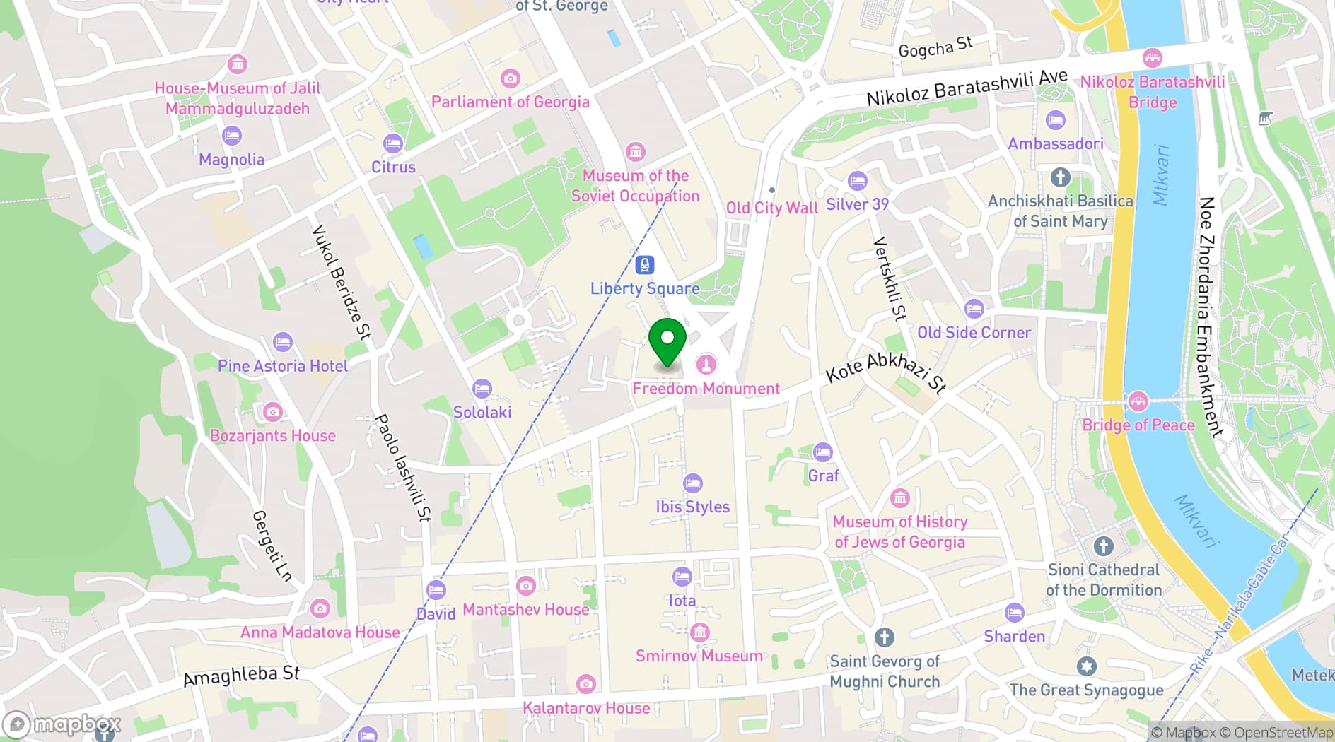 Map showing Courtyard by Marriott Tbilisi