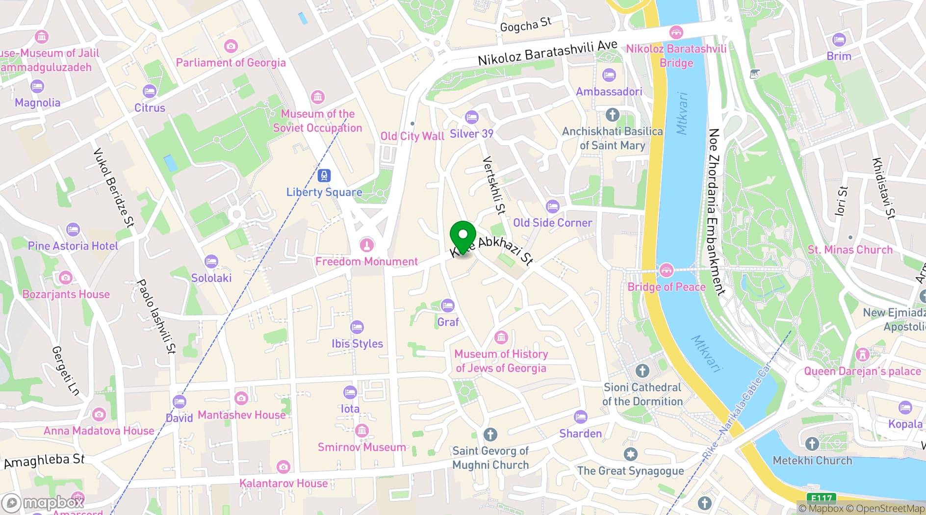 Map showing Glarros OldTown Hotel