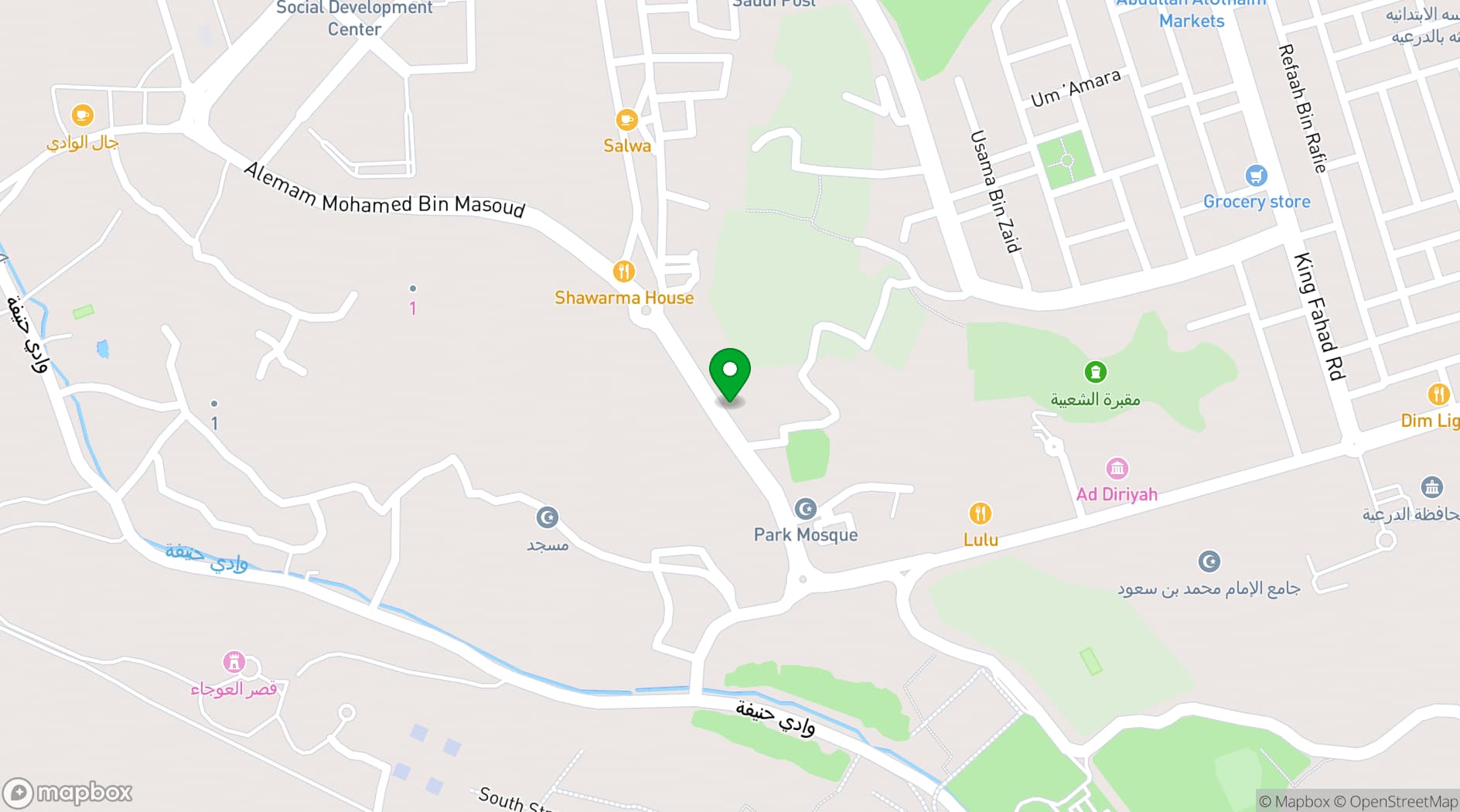 Map showing Bab Samhan, a Luxury Collection Hotel, Diriyah