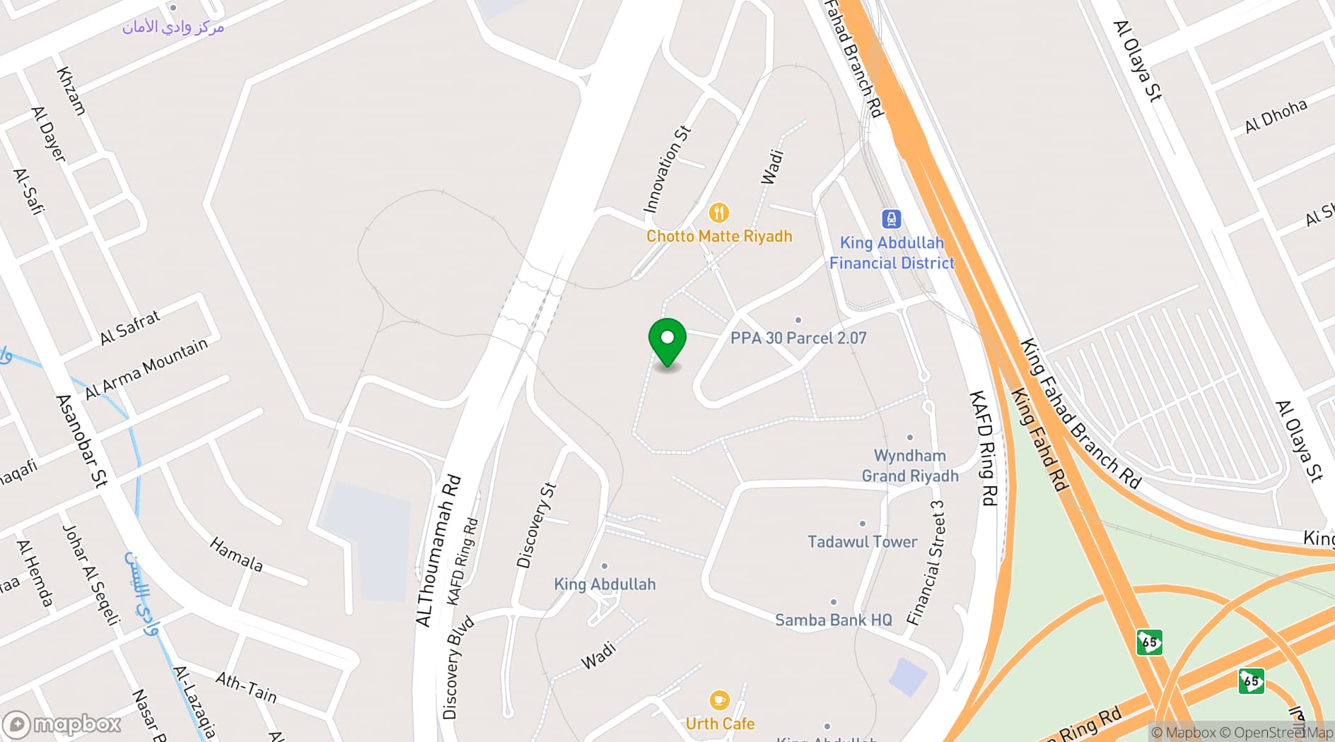 Map showing Zuma Riyadh