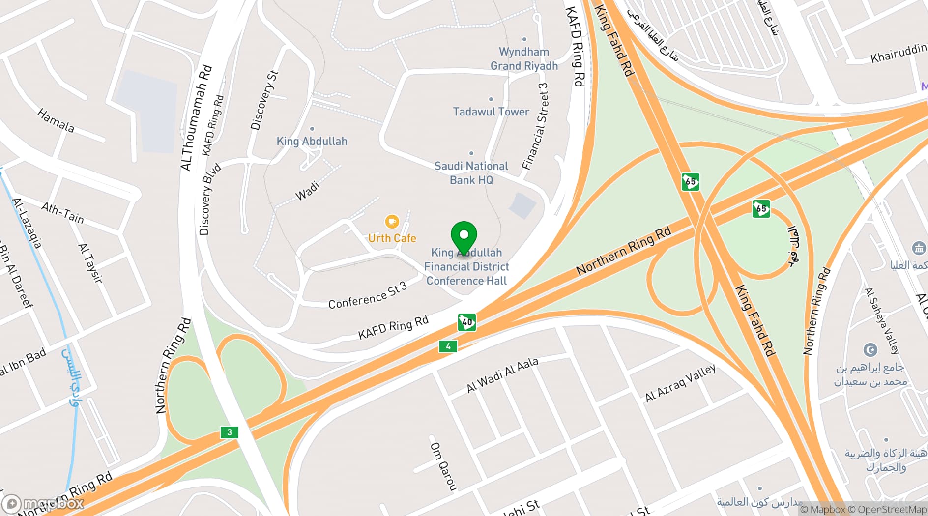 Map showing KAFD Event Space