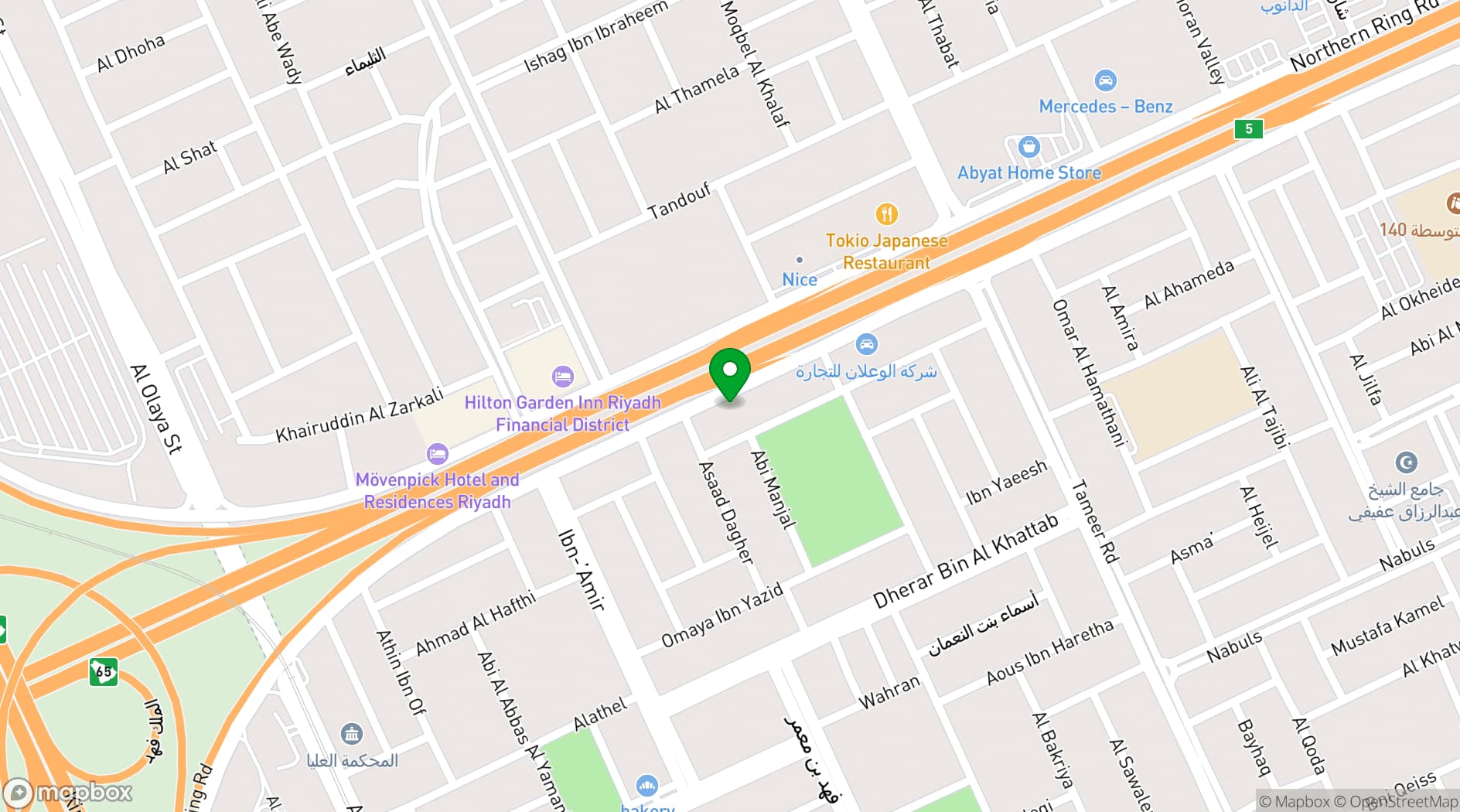 Map showing DoubleTree by Hilton Riyadh - Al Muroj Business Gate