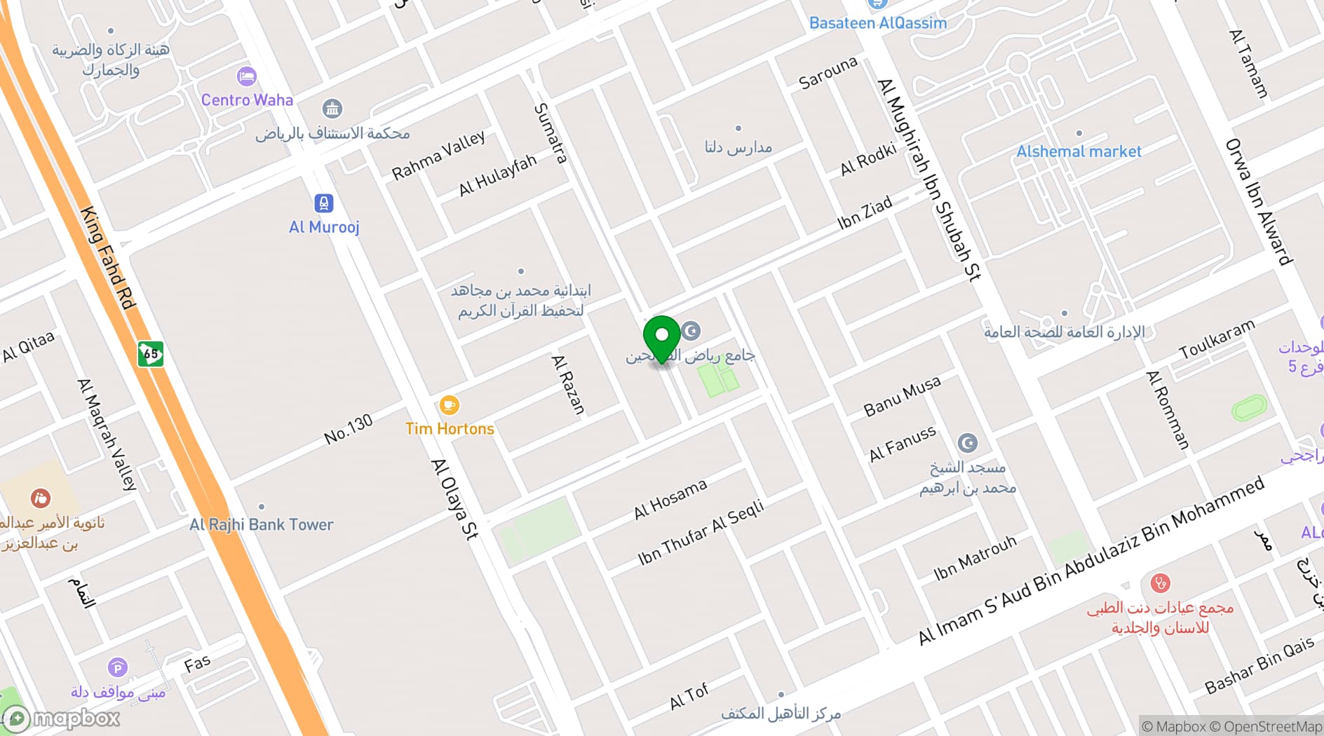 Map showing Riyadh International Convention & Exhibition Centre