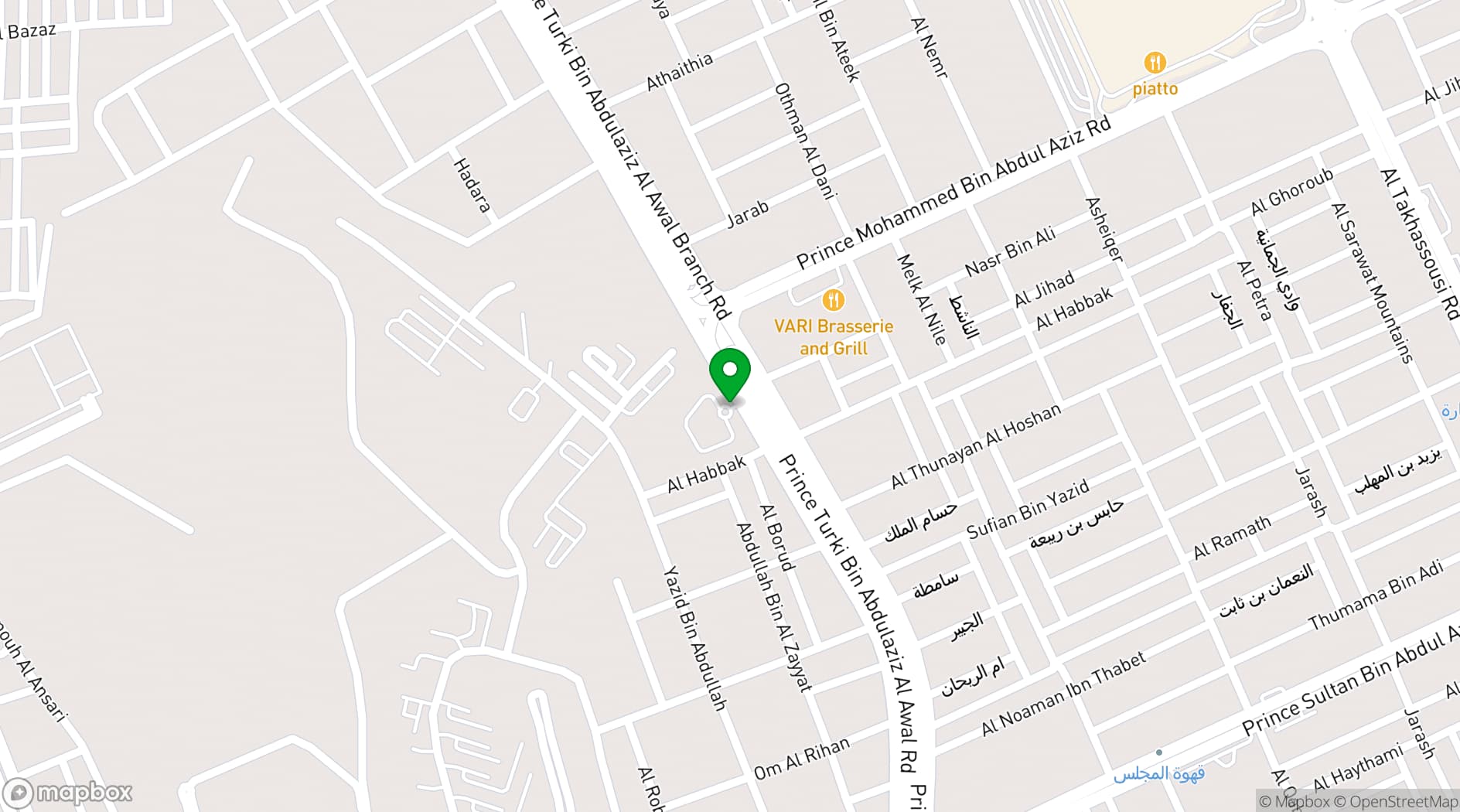 Map showing Vivienda Turki Al Awal