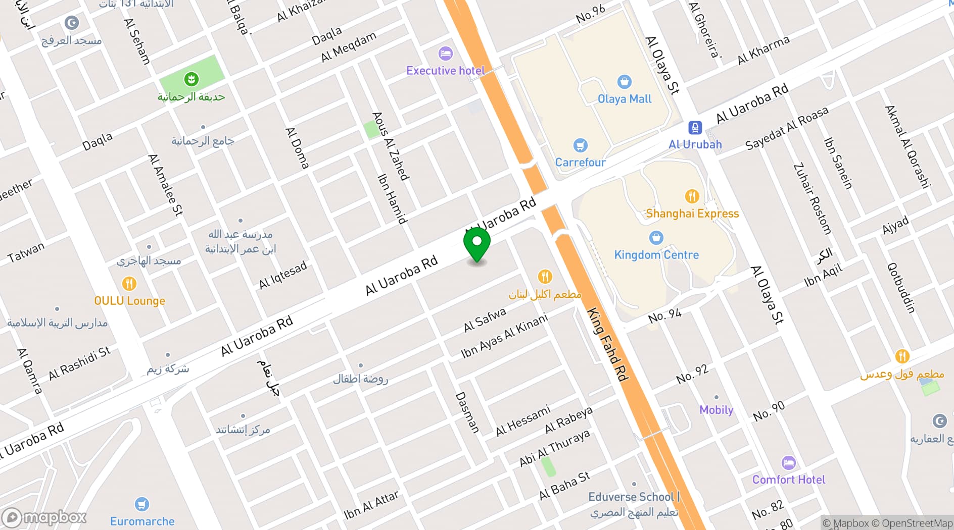 Map showing Carawan AlFahad Hotel