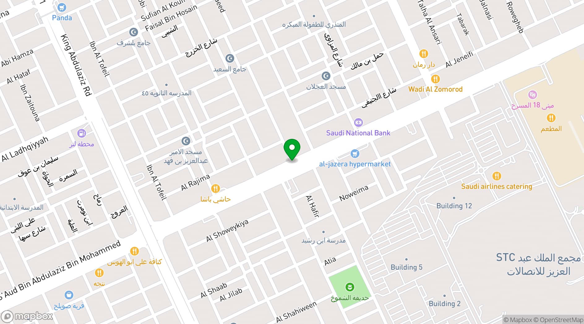 Map showing Crowne Plaza Riyadh RDC Hotel & Convention