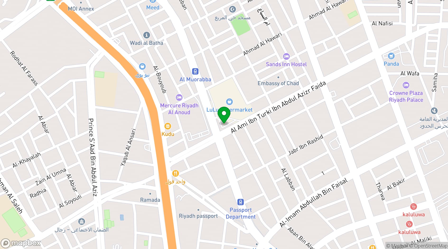 Map showing The Avenues – Riyadh