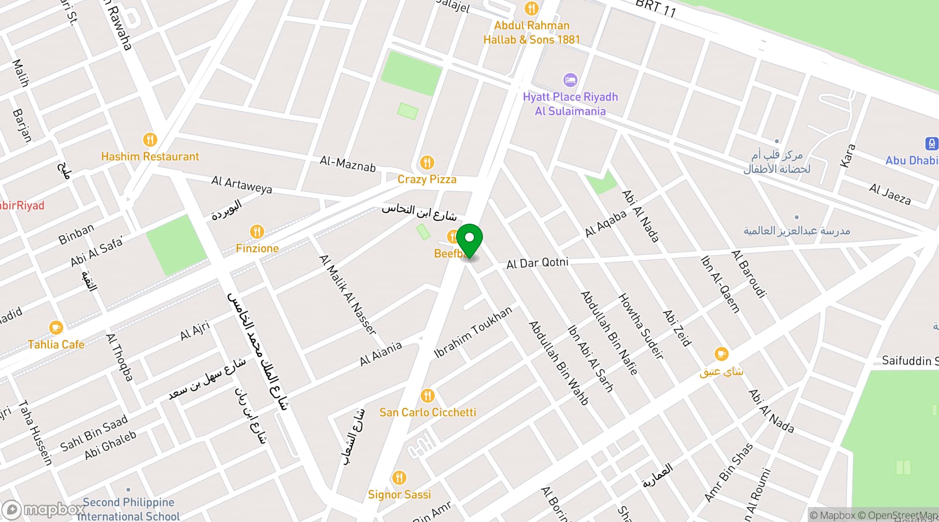 Map showing Billionaire Riyadh