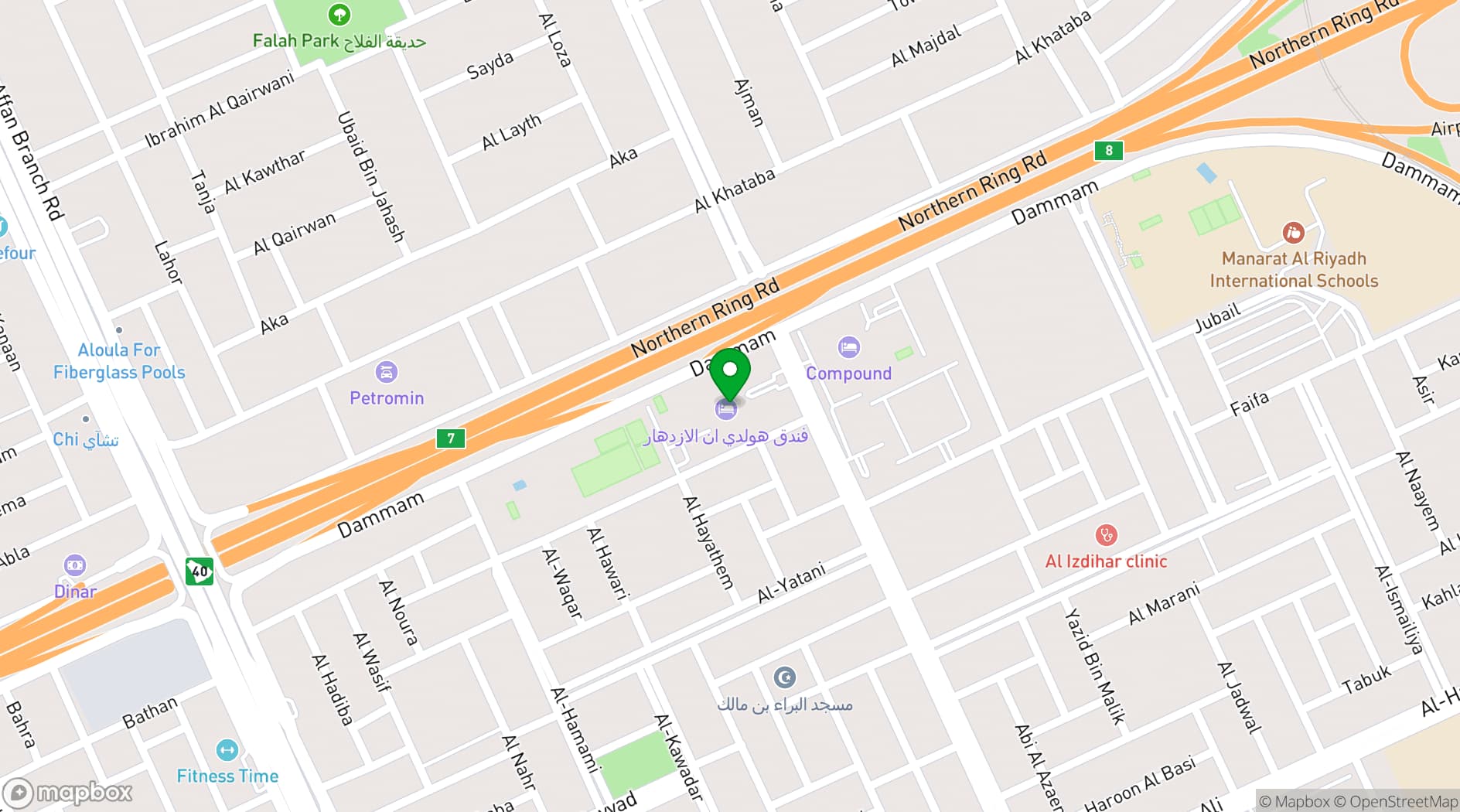 Map showing Holiday Inn Riyadh Izdihar, an IHG Hotel