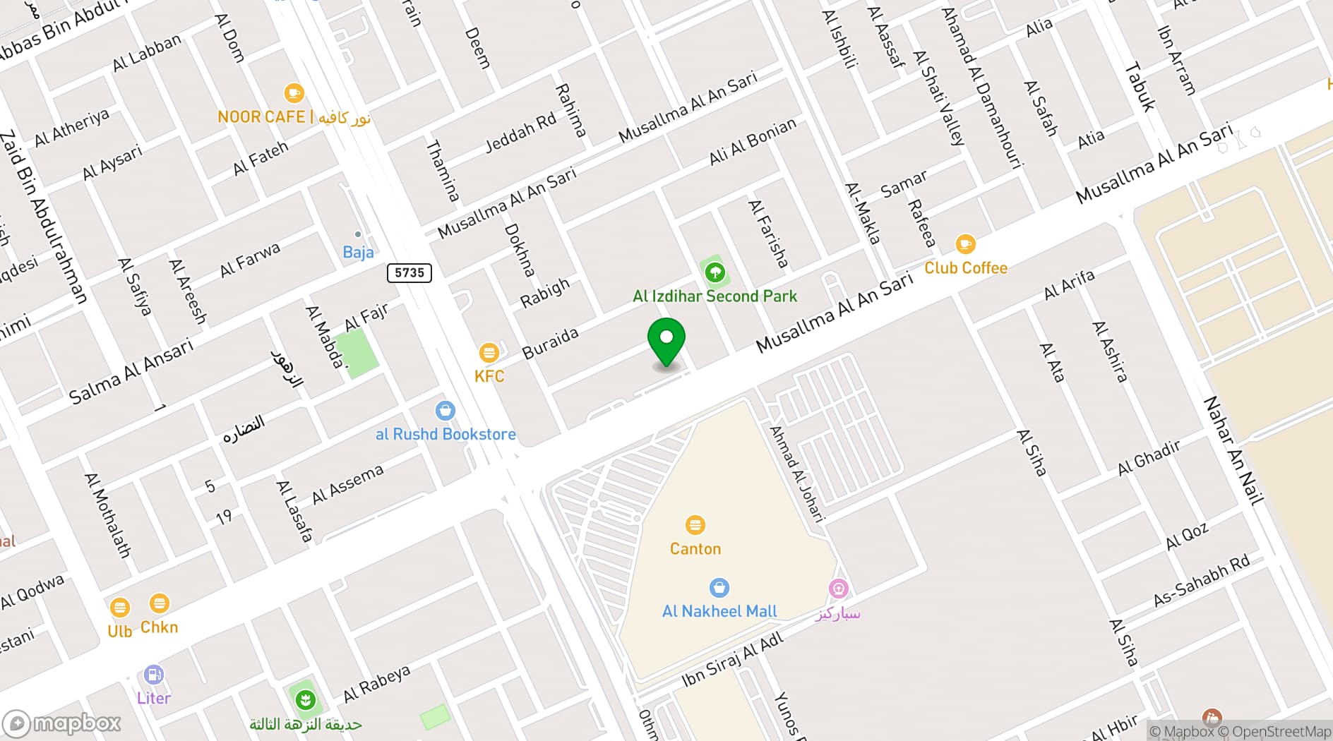 Map showing Braira Al Nakheel Hotel