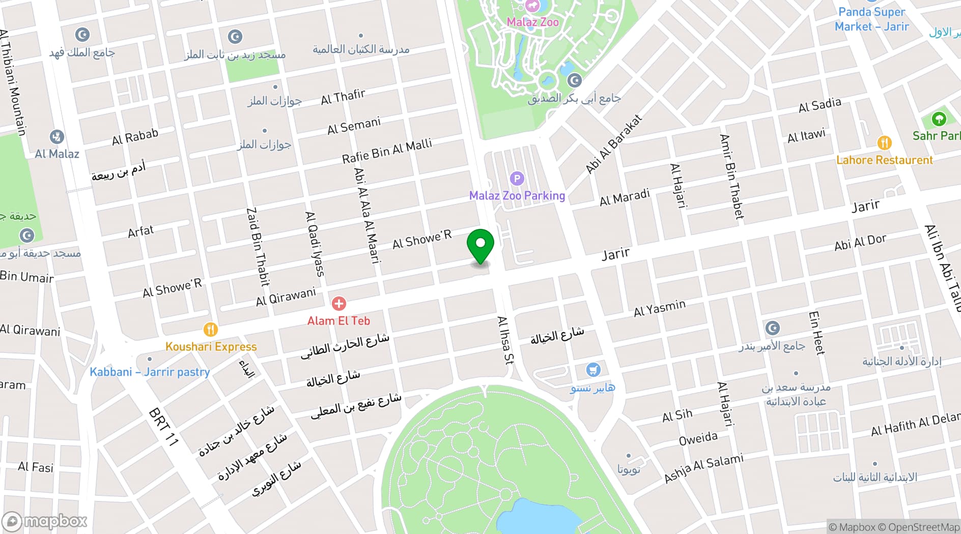 Map showing IntercityHotel Riyadh Malaz