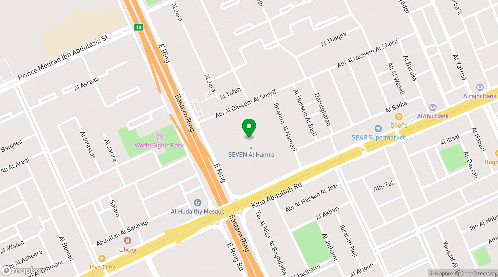 Map showing Al Hamra Entertainment Destination