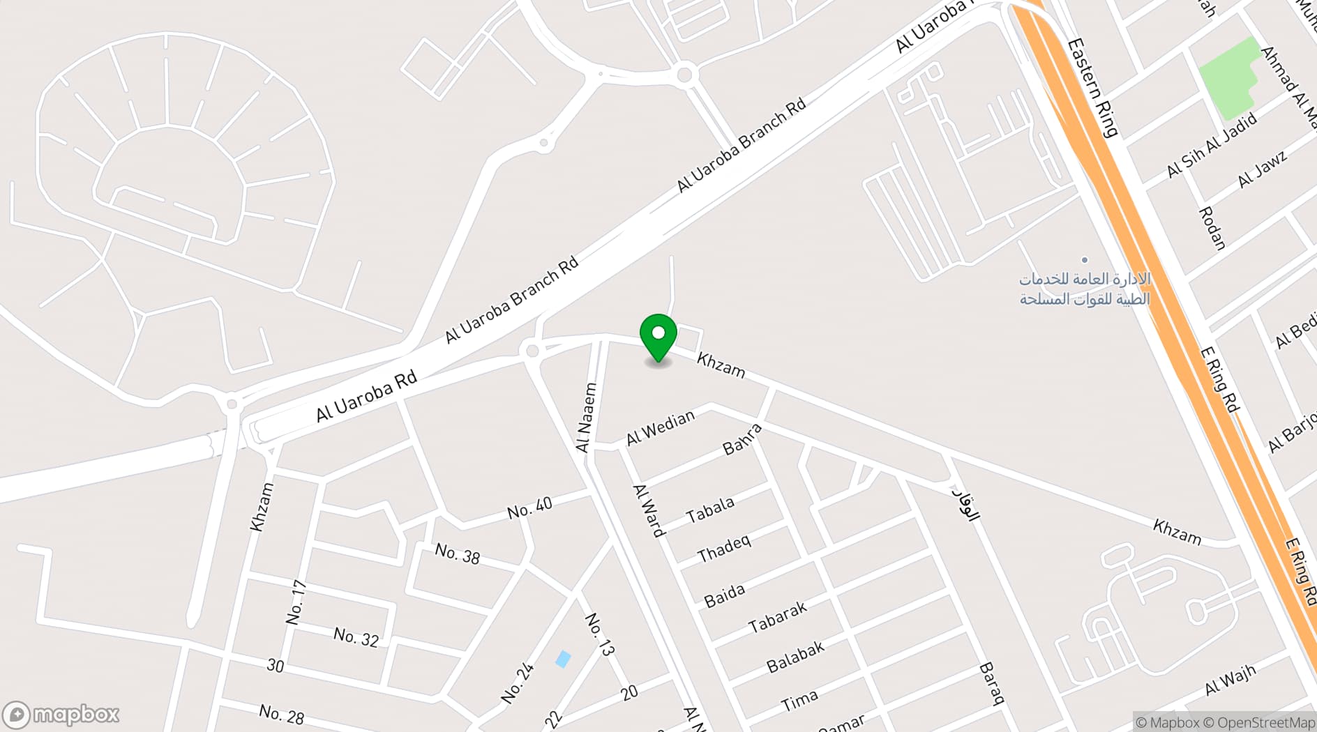 Map showing Vittori Palace Hotel Riyadh