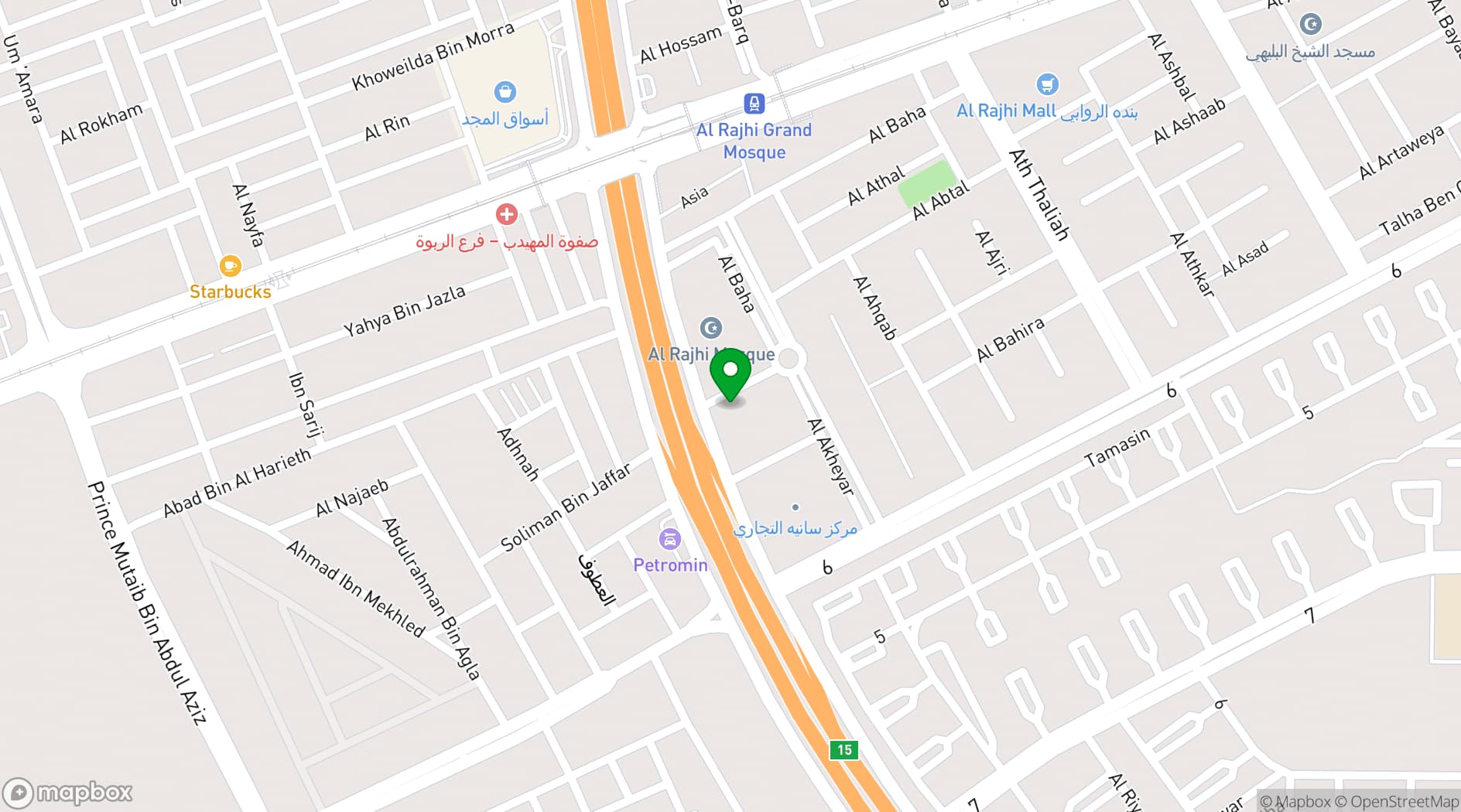 Map showing Shaza Riyadh