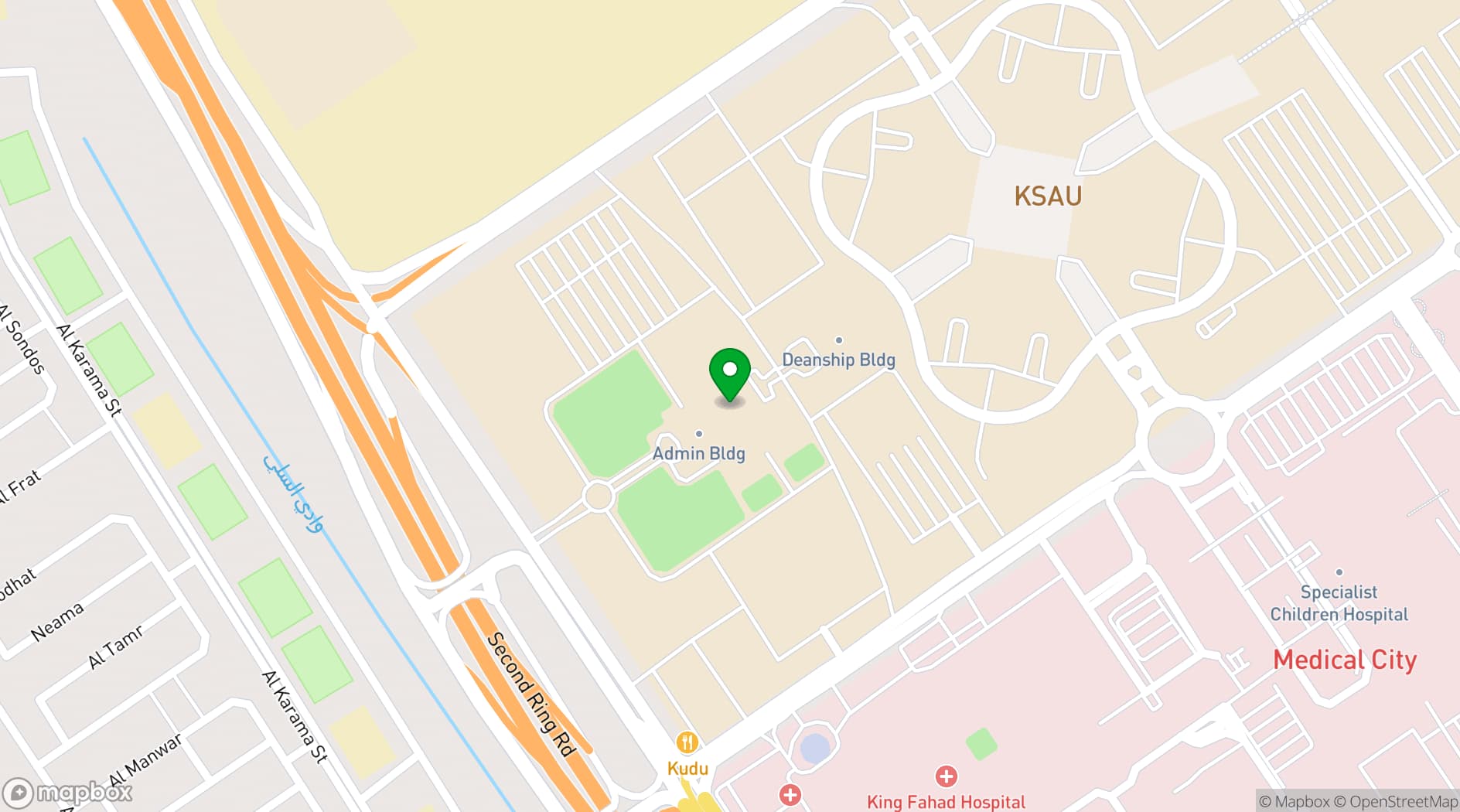 Map showing KSAU-HS Convention Center