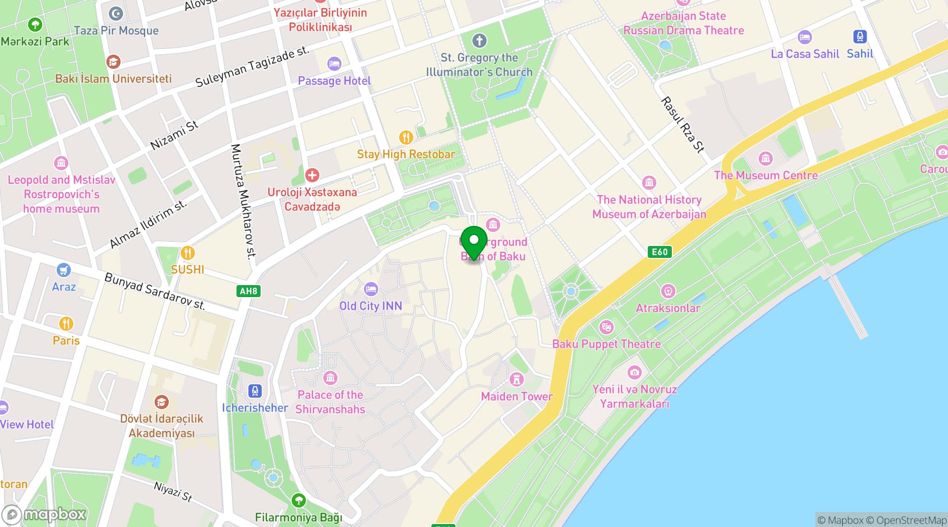 Map showing Shah Palace Hotel