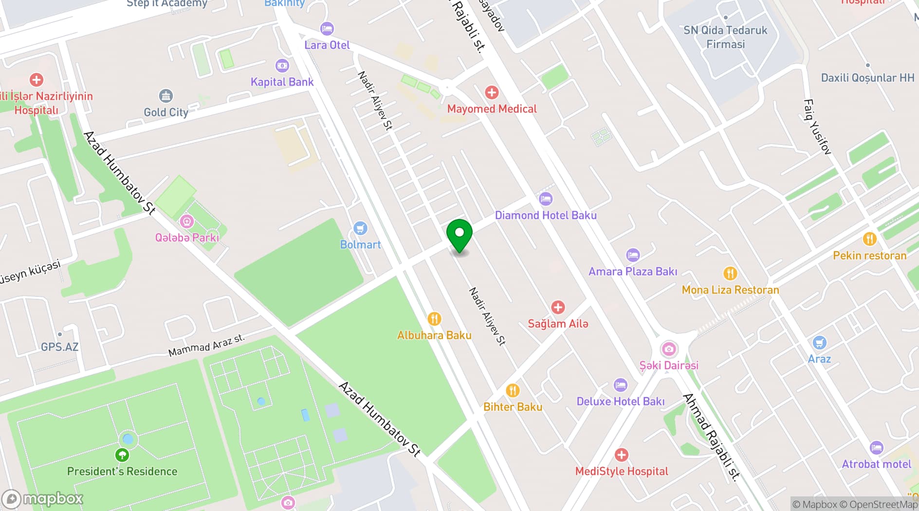 Map showing Alba Hotel