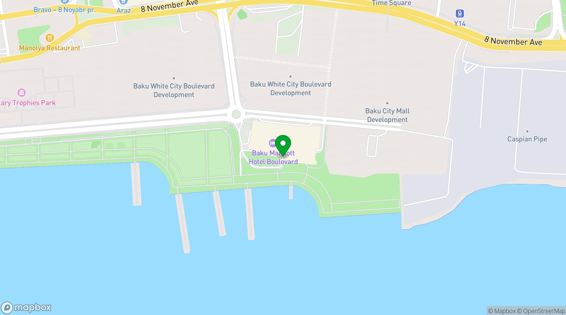Map showing Black City Lounge & Terrace - Temporary Closure March 1-31