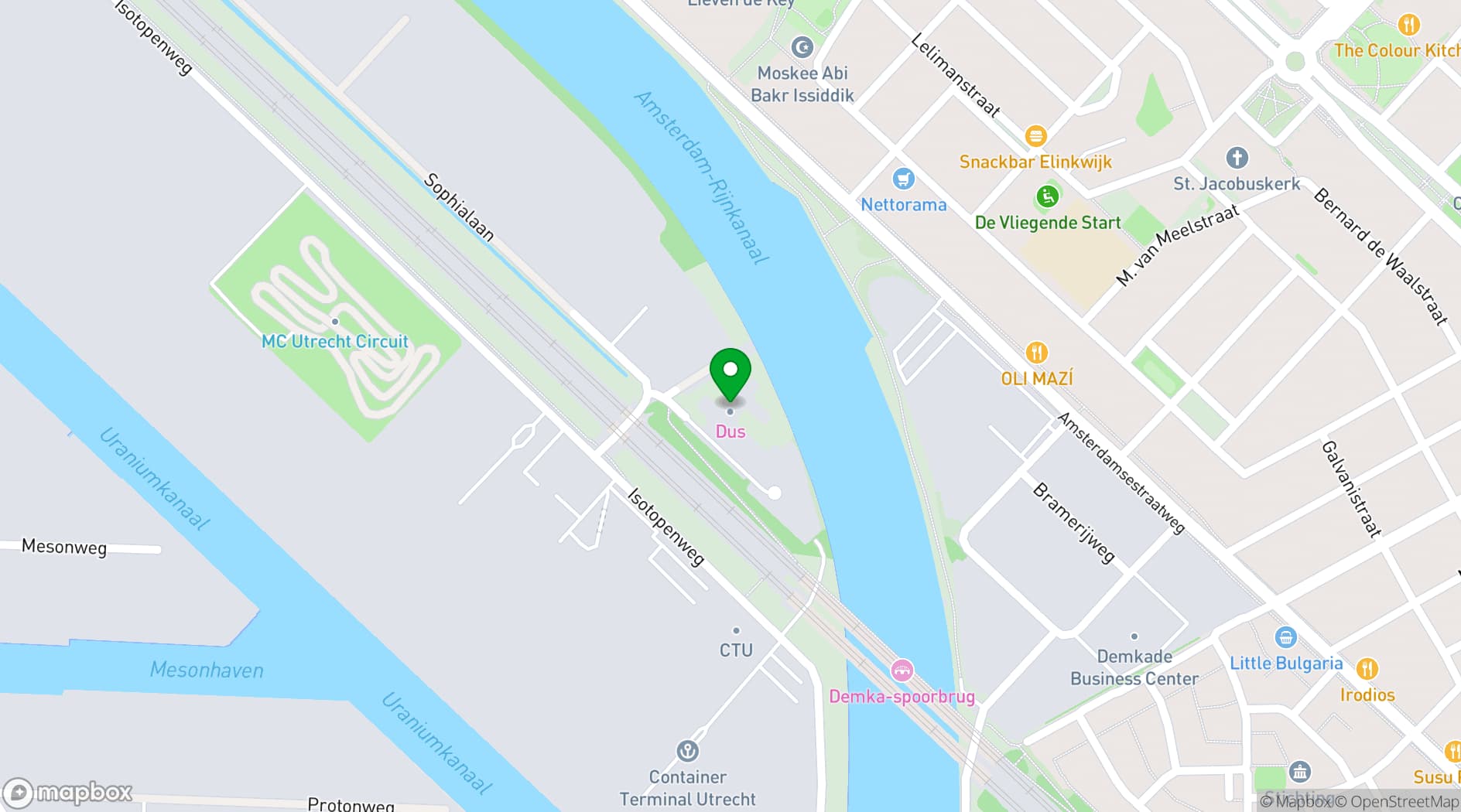 Map showing DUS