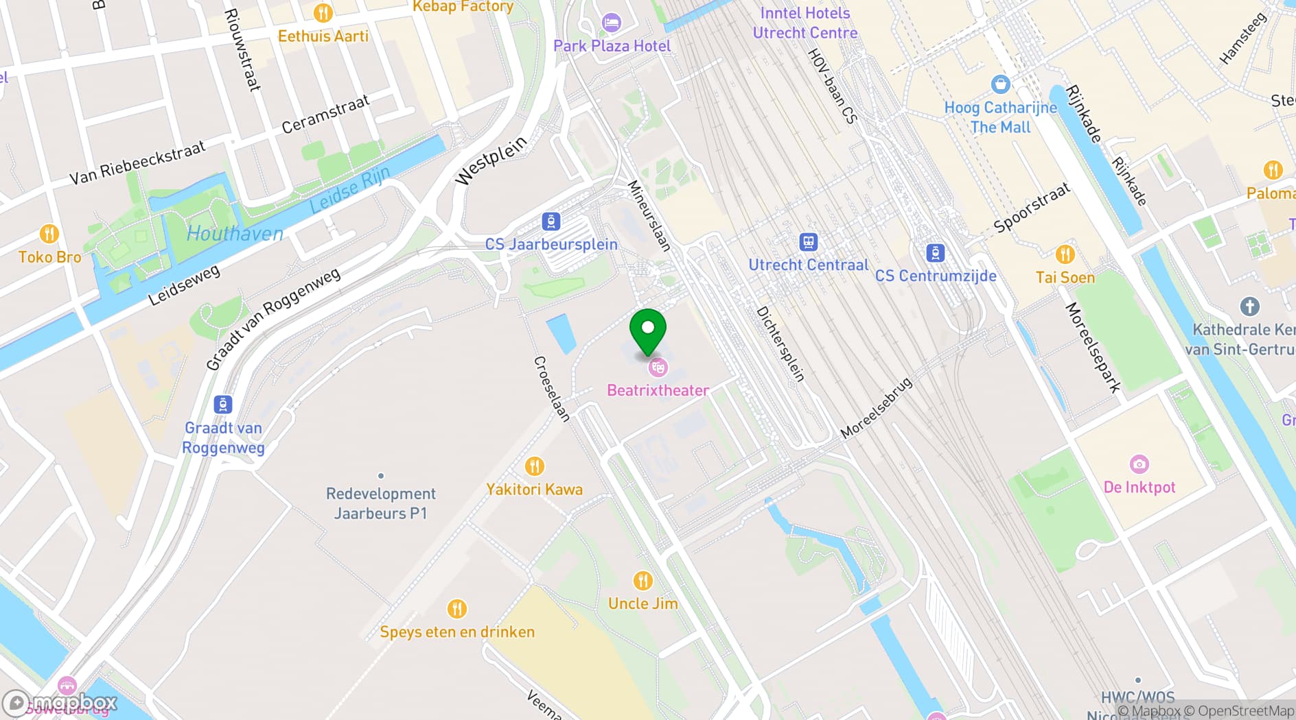 Map showing Royal Jaarbeurs