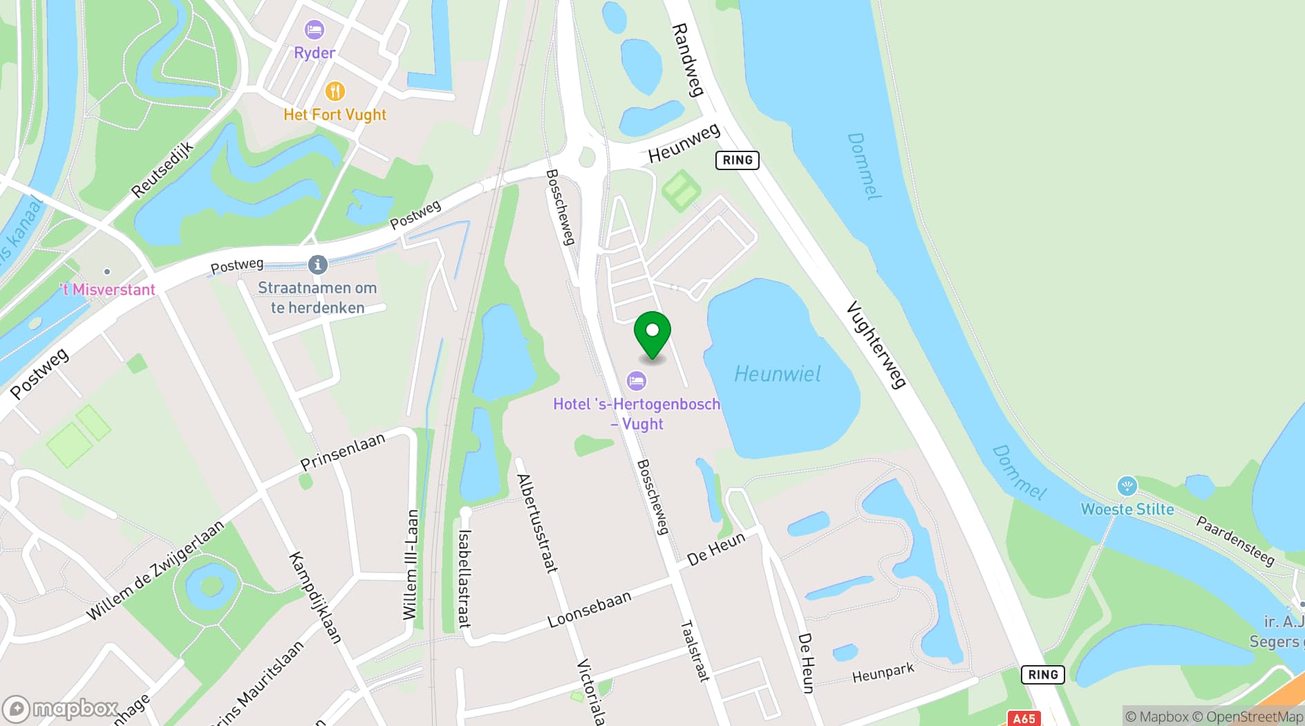 Map showing Van der Valk Hotel ’s-Hertogenbosch